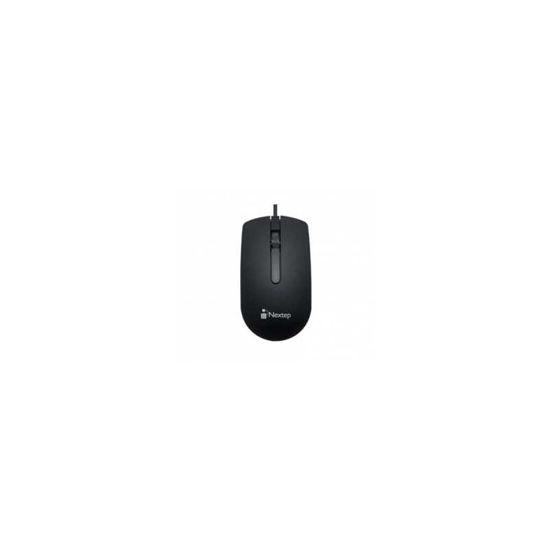 Mouse Nextep Para Computo Usb Alambrico Negro