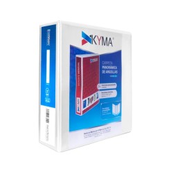 Carpeta Kyma 3" C/Mica T/C 3 Aros O Blanco