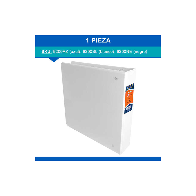 Carpeta Azor 2" Capacidad C/Mica T/C 3 Aros O Blanca