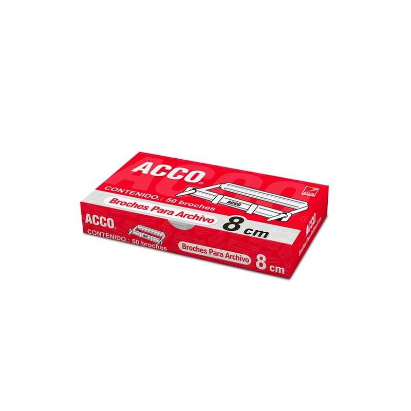 Broche Acco 8 Cm Largo C/50Pz