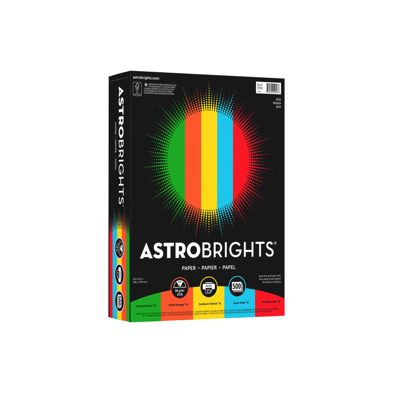 Astrobrights Eco Brights Colored Paper, 24Lb, 8-1/