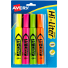 Marcador Avery Hi-Liter Fluorescente 4 Colores
