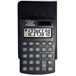 Calculadora Bolsillo Celica Ca-200S Bateria Negro 8 Digitos