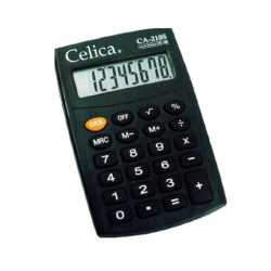 Calculadora Bolsillo Celica Ca-210S Bateria Negro 8 Digitos