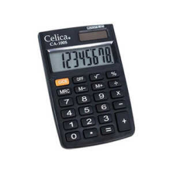 Calculadora Bolsillo Celica Ca-100S Solar/Bateria Negro 8 Digitos