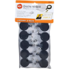 Broche Gbc Retractil Tipo Yoyo Negro C/10Pz