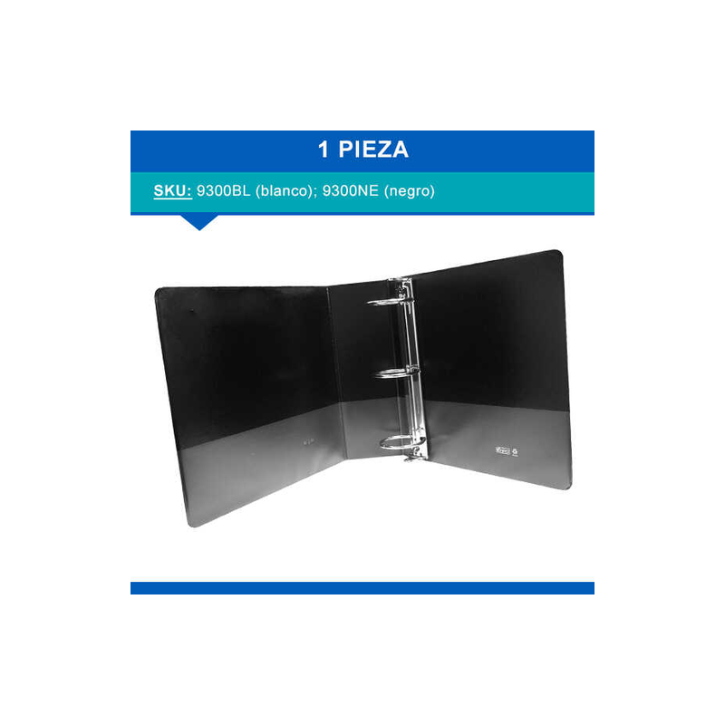 Carpeta Azor 2" Capacidad C/Mica T/C 3 Aros O Negra