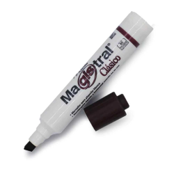 Marcador Magistral Para Pizarron Punta Cincel Clasico Café