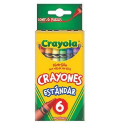 Crayones Crayola Estandar 6 Colores Surtido C/6Pzs