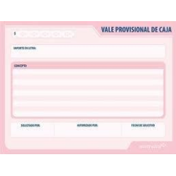 Block Vale Provisional De Caja Estrella 50 Hojas