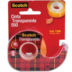 Cinta Adhesiva Transparente Scotch 19Mmx30Mt C/Despachador 550