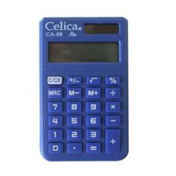 Calculadora Bolsillo Celica Ca-08 Solar/Bateria Azul 8 Digitos