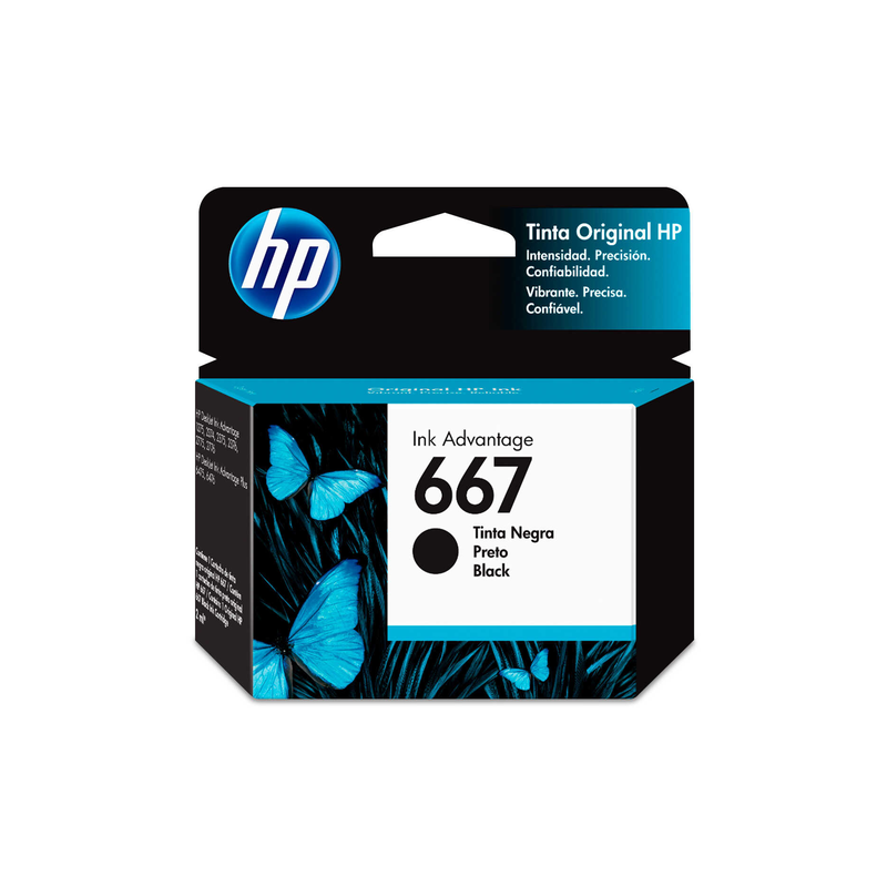 Cartucho De Tinta Hp 667 Inkjet Negro 120Pg