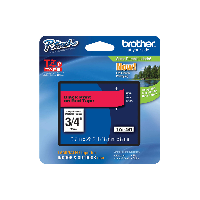 Labeling Tape 3/4" Bk/Rd