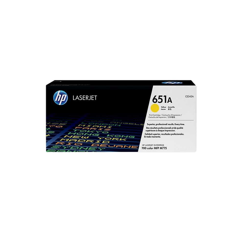 Toner Cartridge Hp 651A, (Ce342A) Yellow Original Laserjet